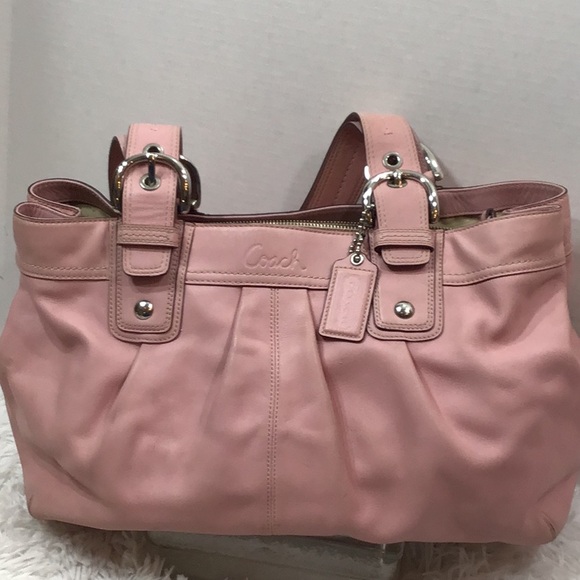 Coach Blush Pink Leather Soho pleated Shoulder Bag 13733 - Picture 4 of 15